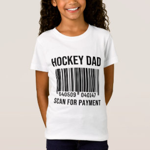 Camiseta Pai De Hockey Para Pagamento Dia de os pais De Esp