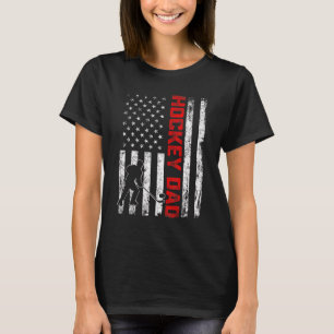 Camiseta Pai de Hockey Pela Primeira Vez, Novo papai, Retro