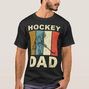 Camiseta Pai de Hockey Vintage Retro Dia dos Pais