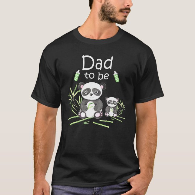 Camiseta Pai De Homens Para Ser Chá de fraldas De Urso De P (Frente)