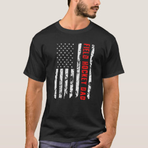 Camiseta Pai de Hóquei em Campo de Mens Bandeira Americana