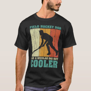 Camiseta Pai De Hóquei Em Campo De Vintage Como Um Pai Regu
