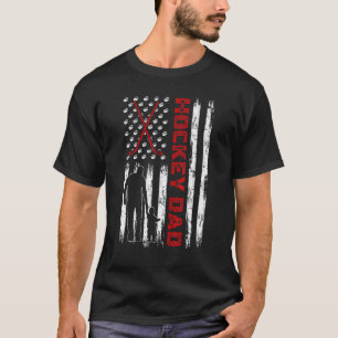 Camiseta Pai de Hóquei em Mens - Homem-bandeira