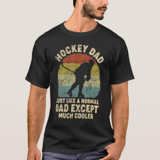 Camiseta Pai De Hóquei Retro De Mens Tal Como Um Choque Nor