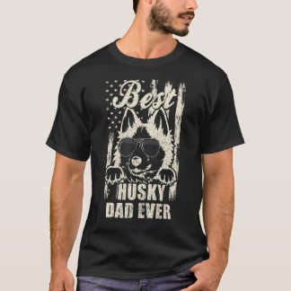 Camiseta Pai de Husky Mais Engraçado de Todos os Tempos Ban