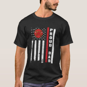 Camiseta Pai de incêndio orgulhoso dos EUA Pai de bombeiro