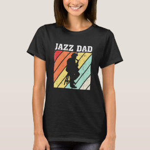 Camiseta Pai de Jazz de Música Jazz da Retro Vintage Saxoph
