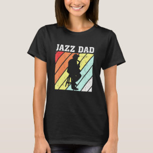 Camiseta Pai de Jazz de Música Jazz da Retro Vintage Saxoph