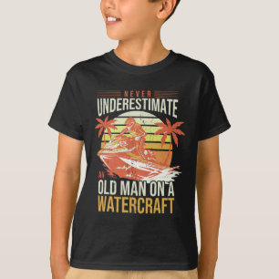 Camiseta Pai de Jet Ski Piloto de Embarcação Aquática Homem