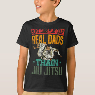 Camiseta Pai de Jiu Jitsu Pai Vintage Retro Alguns Pais Jog