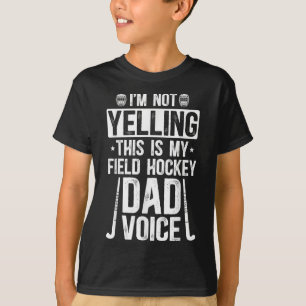 Camiseta Pai de jogador de hóquei no campo Voz Pai de um jo