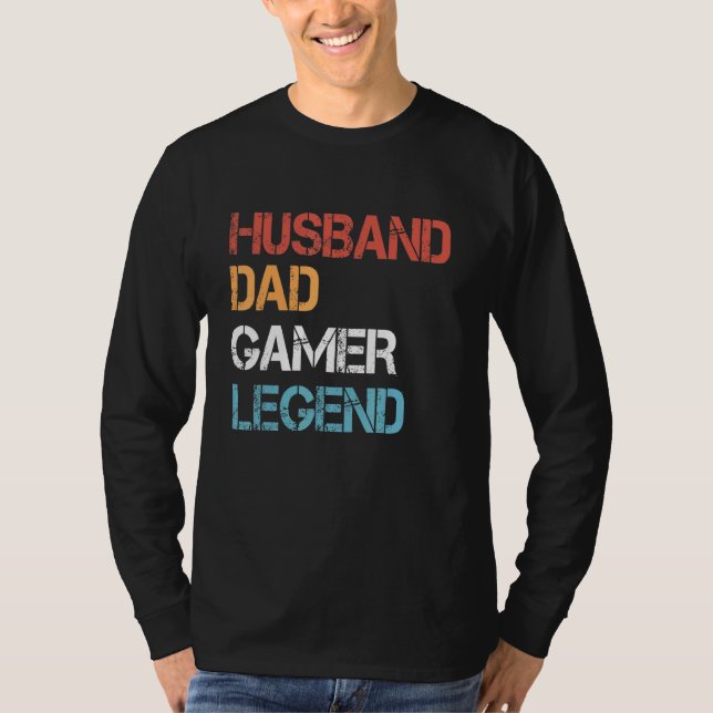 Camiseta Pai De Jogadores De Pai De Jogo Para Marido Legend (Frente)