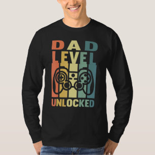 Camiseta Pai De Jogos Desbloqueado No Nível Do pai A Ser Em