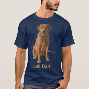 Camiseta Pai de laboratório Fox Red Labrador Retriever Cã