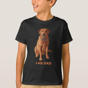 Camiseta Pai De Laboratório Fox Red Yellow Labrador Retrie