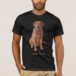 Camiseta Pai De Laboratório Fox Red Yellow Labrador Retrie