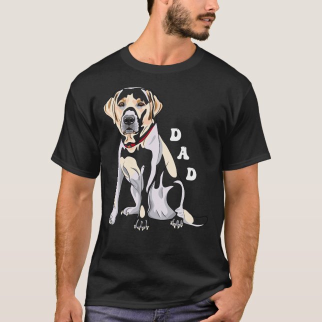 Camiseta Pai de laboratório Fox Yellow Labrador Retriever (Frente)