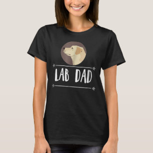 Camiseta Pai de laboratório! Labrador Amarelo - Cachorro do