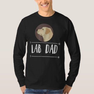 Camiseta Pai de laboratório! Labrador Amarelo - Cachorro do