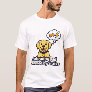 Camiseta Pai de Labrador Energizado por Petiscos