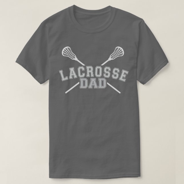 Camiseta Pai de Lacrosse LAX com palitos cruzados Adultos (Frente do Design)