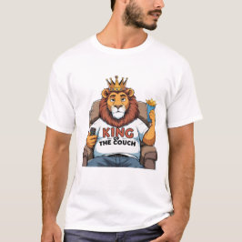 Camiseta Pai de Leão Engraçado T-Shirt - Rei do Sofá