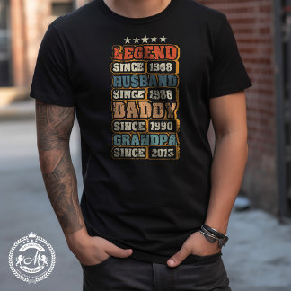 Camiseta Pai de lenda Marido Avô Personalizado T-Shirt