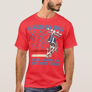 Camiseta Pai De Lineman Retroativo Tal Como Um Elétrico De 