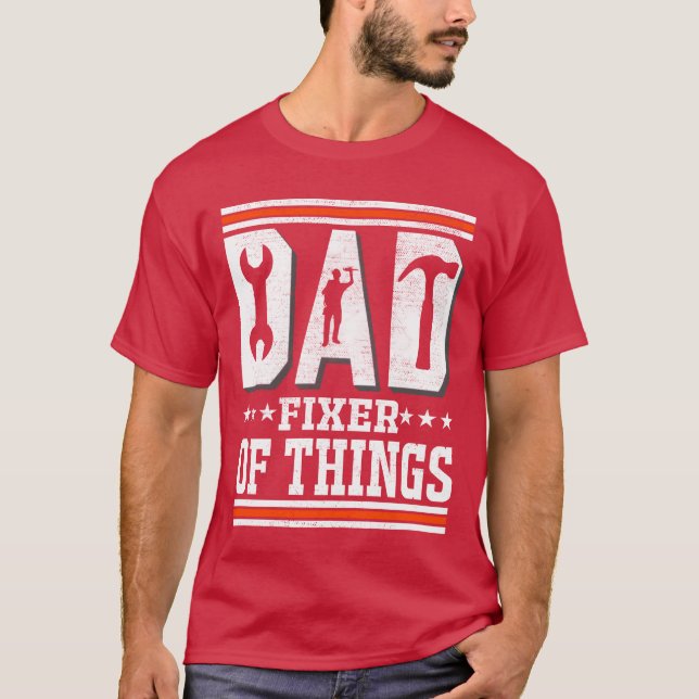 Camiseta Pai de madeira Reparador Padre Carpenter engraçado (Frente)