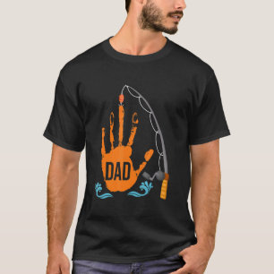 Camiseta Pai de mão de pesca Arte Legal Dia de os pais Fish