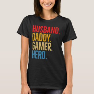 Camiseta Pai de Marido Padre Gamer Dia de os pais