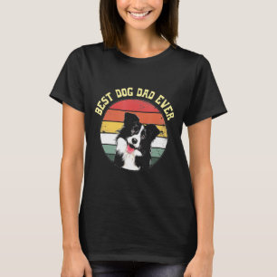 Camiseta Pai De Melhor Cão De Pai De Collie De Borda
