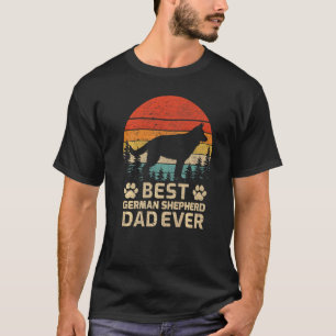 Camiseta Pai De Melhor German shepherd Da Vintage Retro Men