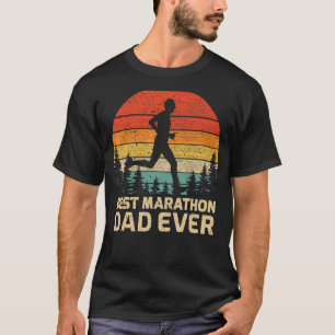 Camiseta Pai de melhor maratona de Mens Retro Vintage