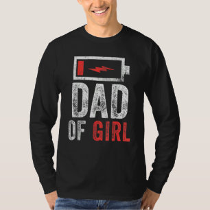 Camiseta Pai De Menina Do Nascimento Do Dia de os pais Filh