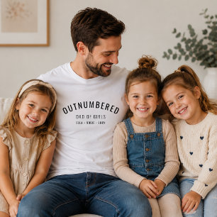 Camiseta Pai de Meninas Dia dos Pais Superado