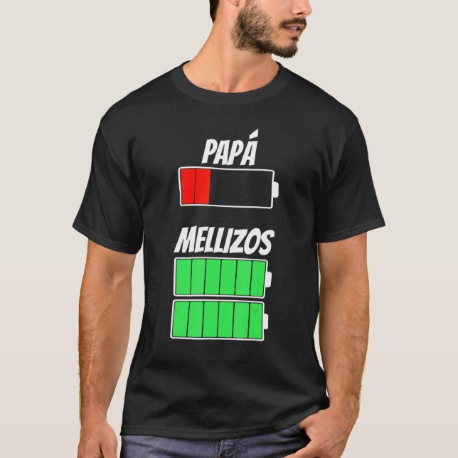 Camiseta Pai De Meninos Da Bateria Gêmeos De Nascimento Os  (Frente)