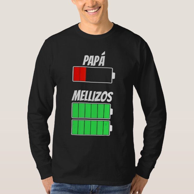 Camiseta Pai De Meninos Da Bateria Gêmeos De Nascimento Os  (Frente)