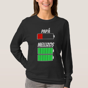 Camiseta Pai De Meninos Da Bateria Gêmeos De Nascimento Os