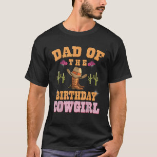 Camiseta Pai de Meninos da Garota de Aniversário Ocidental 
