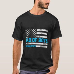 Camiseta Pai De Meninos Numerados Vintage - Bandeira Americ