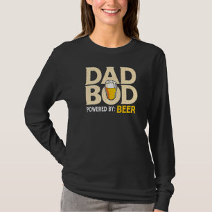 Camiseta Pai De Mens Alimentado Por Piadas De Cerveja Pais