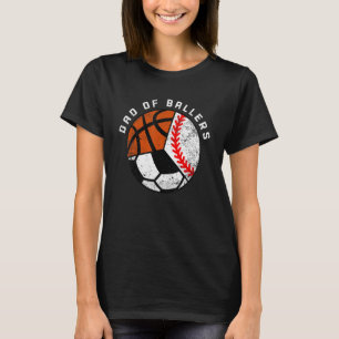 Camiseta Pai De Mens De Ballers De Baseball De Basquete Da