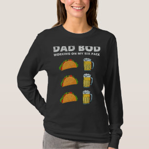 Camiseta Pai De Mens De Seis Para Trás Pai Figura Tacos Beb