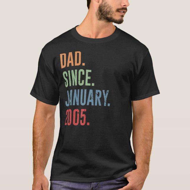 Camiseta Pai De Mens Desde Janeiro De 2005 (Frente)