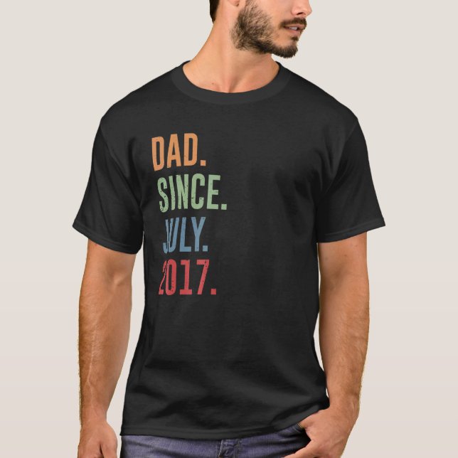 Camiseta Pai De Mens Desde Julho De 2017 (Frente)