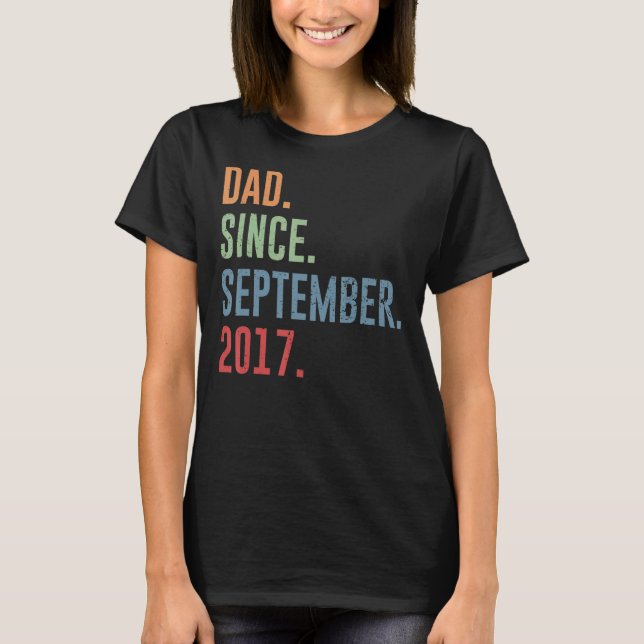 Camiseta Pai De Mens Desde Setembro De 2017 (Frente)