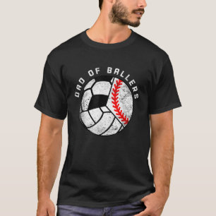 Camiseta Pai De Mens Engraçado De Bailes Socc De Voleibol D