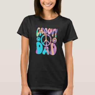 Camiseta Pai de Mens Groovy 70s nostalgia estética pai retr
