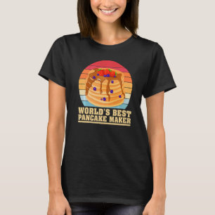 Camiseta Pai de Mens Pancake Vintage Melhor Marca de Pancak